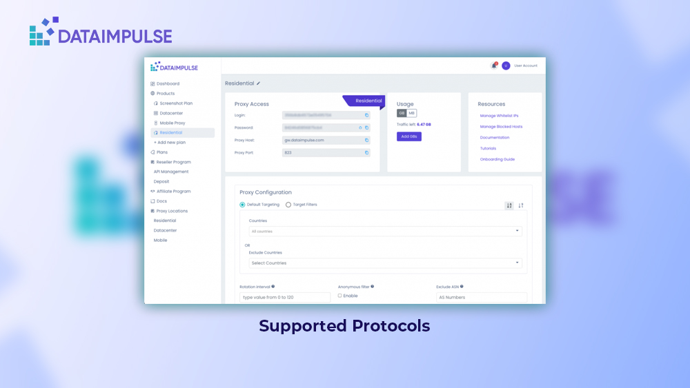 Supported Protocols